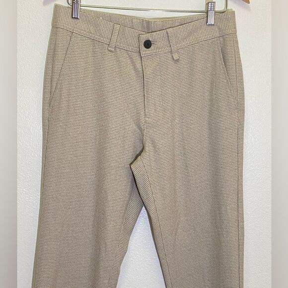 Zara - Tan Houndstooth Pants Trousers - size 30 (8) - Picture 6 of 7